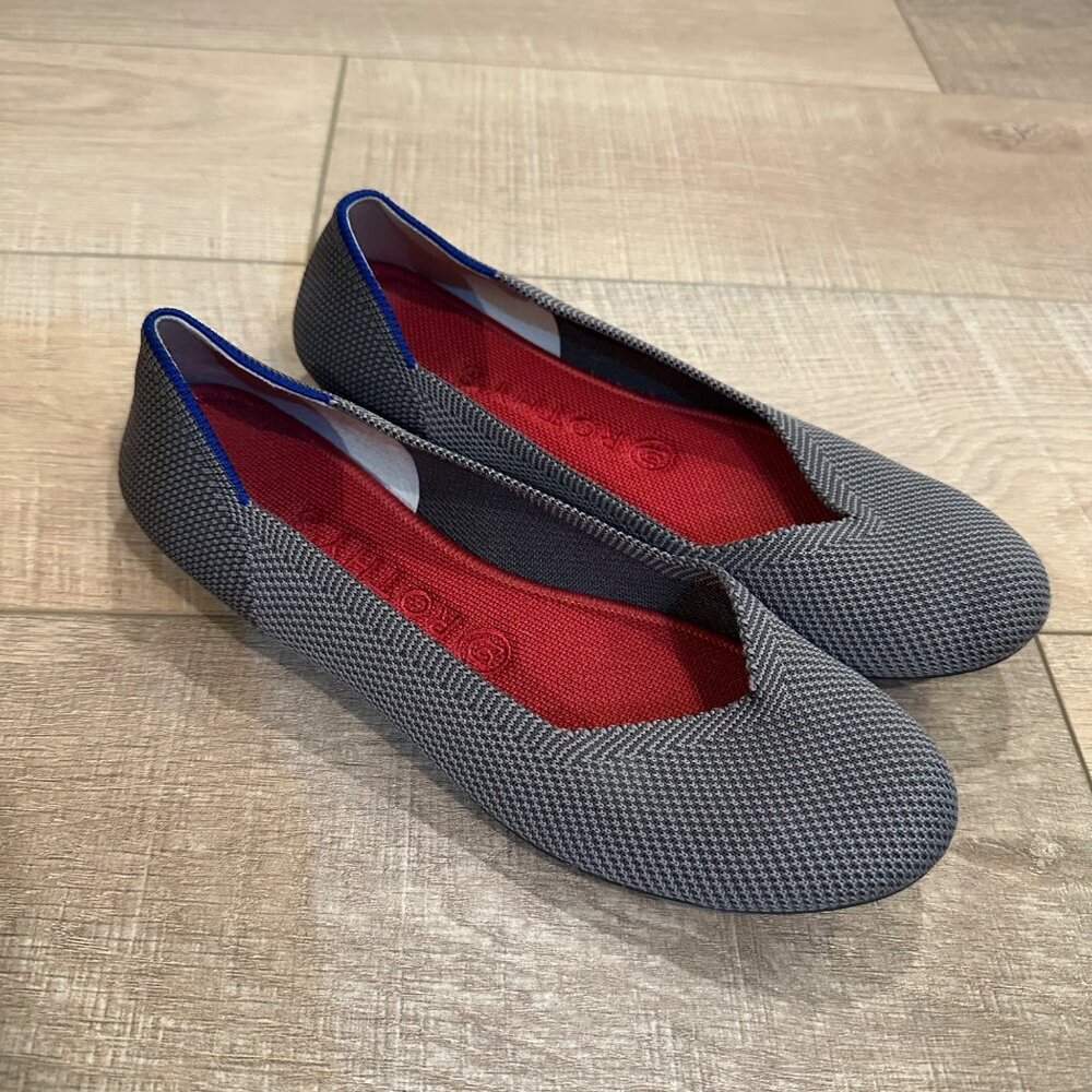 ROTHY'S WOMENS GRAY FLAT SLIP ON SHOES SIZE 8